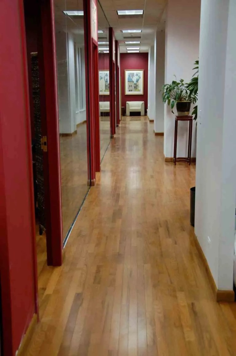 Hallway hardwood flooring installation, Orlando FL home