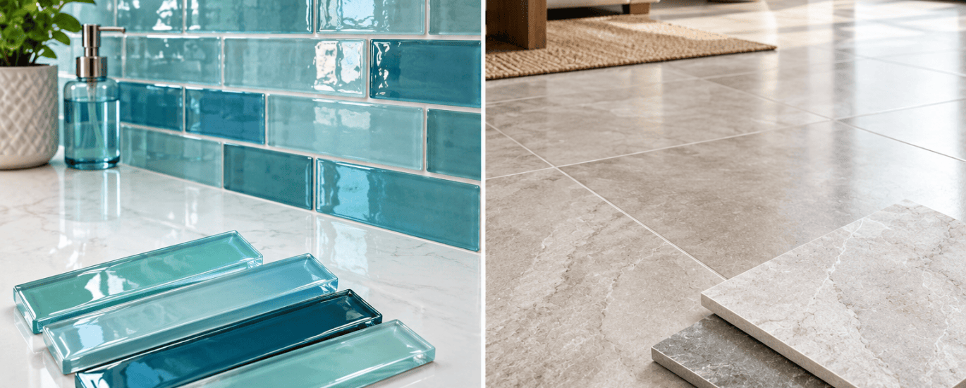 glass tile vs porcelain tile