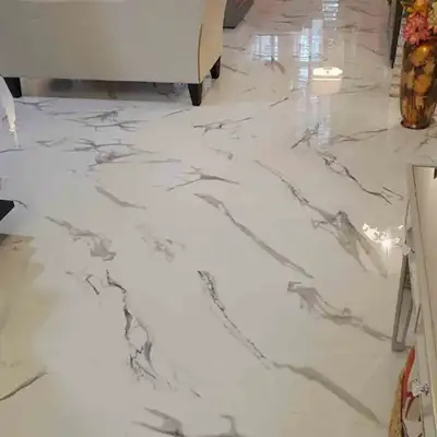 Marble tile flooring installation close-up, Orlando FL